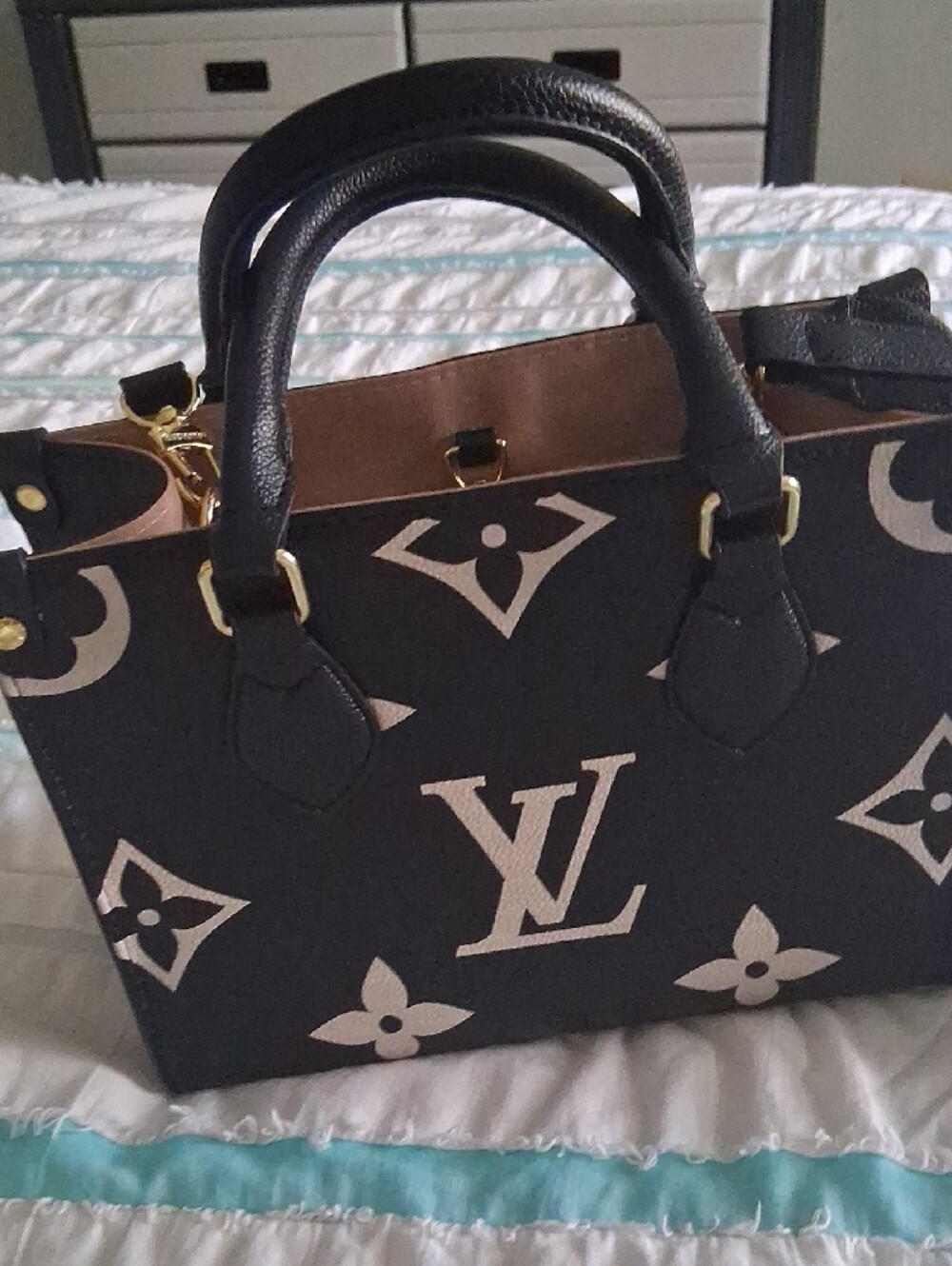 Source Unknown Black Monogram Crossbody - Picture 10 of 13